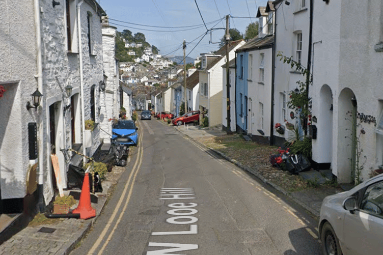 The works on West Looe Hill are expected to take up to three weeks to complete