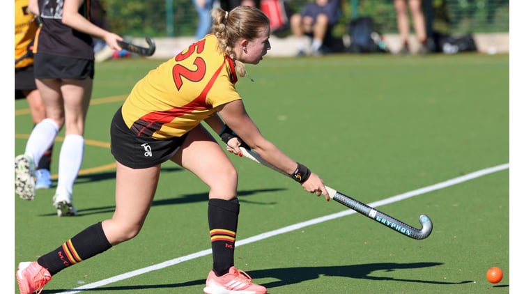 Libby Walsh assesses her options during Saturday's home clash with Sidmouth and Ottery at Lux Park.
