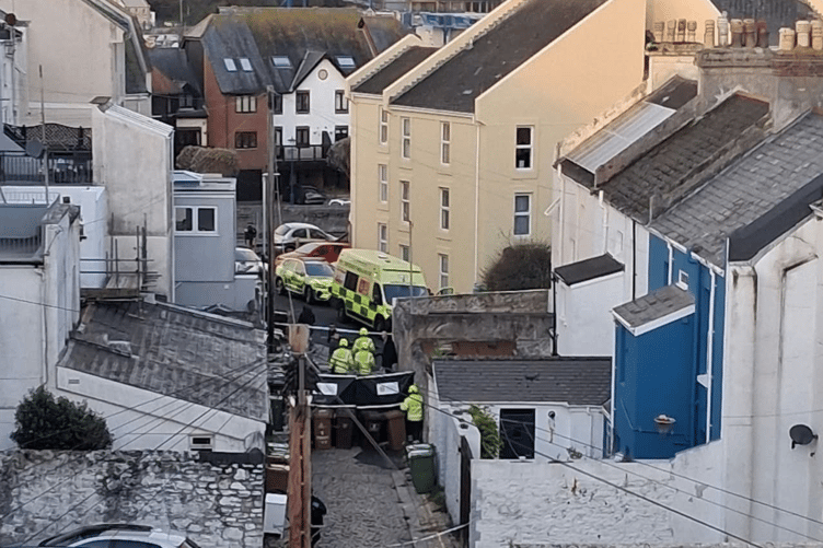 A cordon remains in place while forensic examinations and searches are carried out, with several road closures affecting the area, including Grand Parade and Garden Crescent