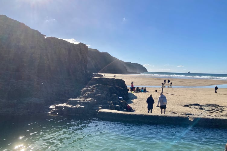 Perranporth has a sea pool when the tide is out. (Picture: Andrew Townsend)