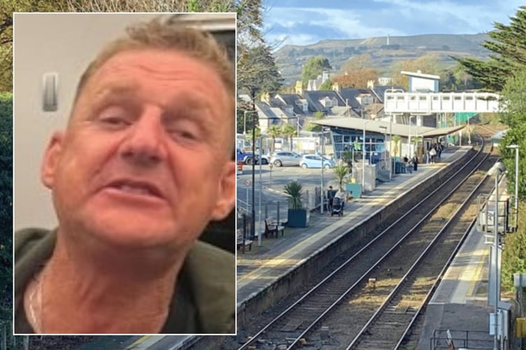 The man got off at St Austell railway station following the night-time incident.