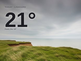 Liskeard: overcast day, high of 21°C