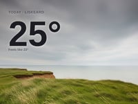 Liskeard: overcast day, high of 25°C