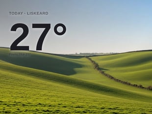 Liskeard: sunny day, high of 27°C