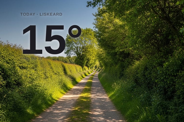 Liskeard weather: sunny Saturday with little chance of rain and a high of 15°C